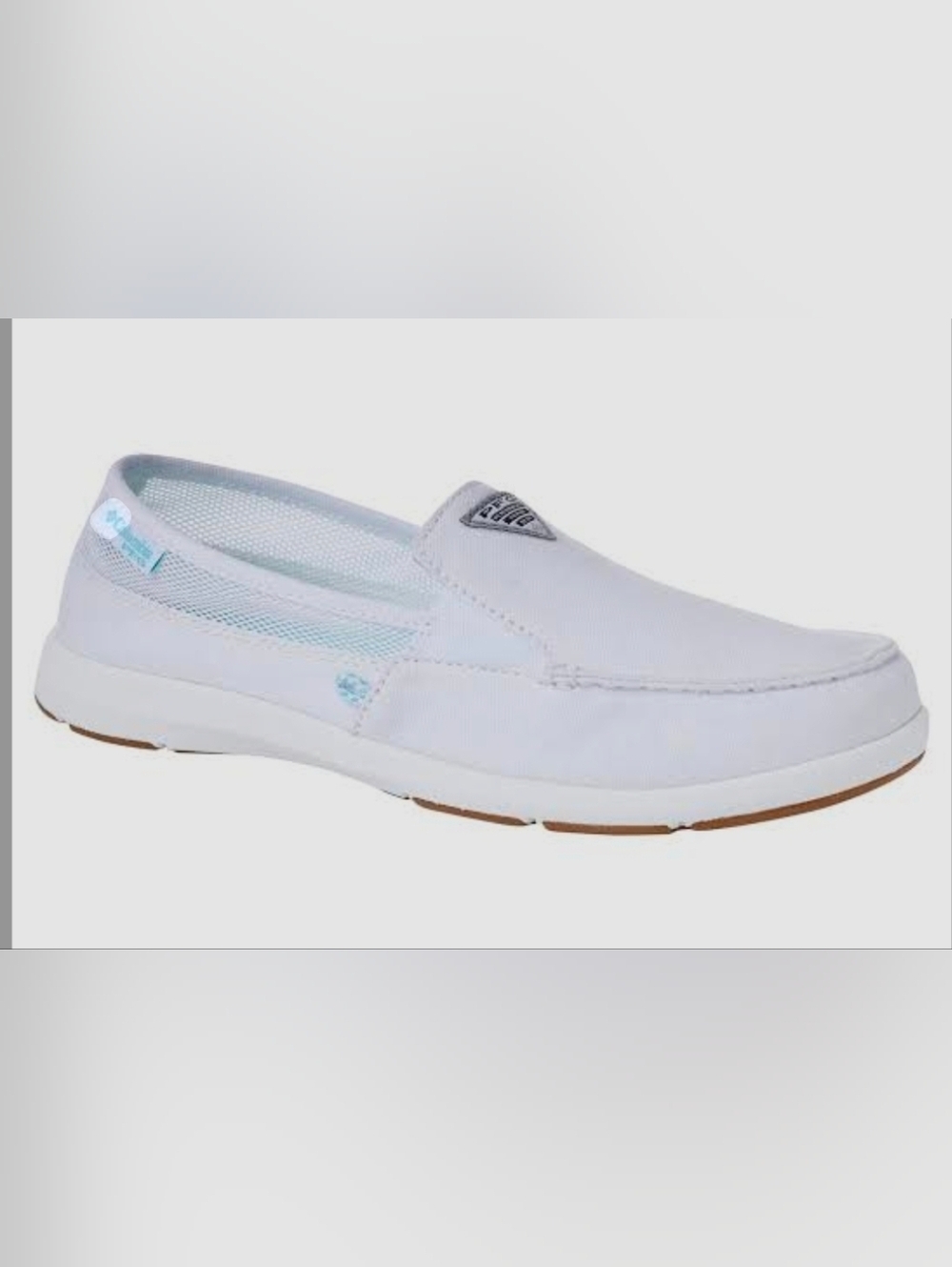 Columbia Womans Delray II Slip PFG White Boat Shoe, Size 10